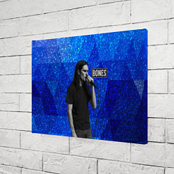 Холст прямоугольный Bones стоит с микрофоном, цвет: 3D-принт — фото 2