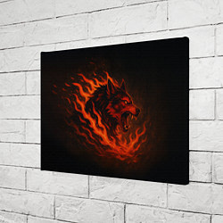 Холст прямоугольный Инфернальный волк, цвет: 3D-принт — фото 2
