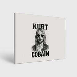 Холст прямоугольный Kurt Cobain - grunge-art, цвет: 3D-принт
