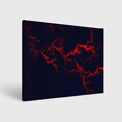 Холст прямоугольный Lightning red glow, цвет: 3D-принт