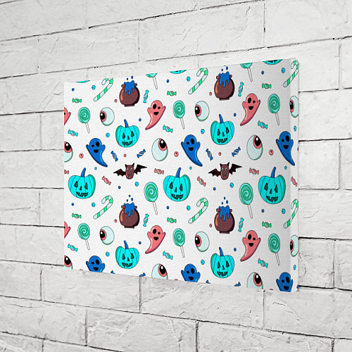 Картина прямоугольная Halloween light blue pumpkin / 3D-принт – фото 3