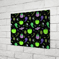 Холст прямоугольный Halloween black pumpkin pattern, цвет: 3D-принт — фото 2