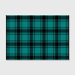 Холст прямоугольный Checkered dark blue, цвет: 3D-принт — фото 2