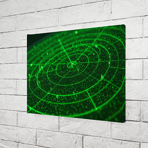 Картина прямоугольная Неоновый зеленый радар / 3D-принт – фото 3