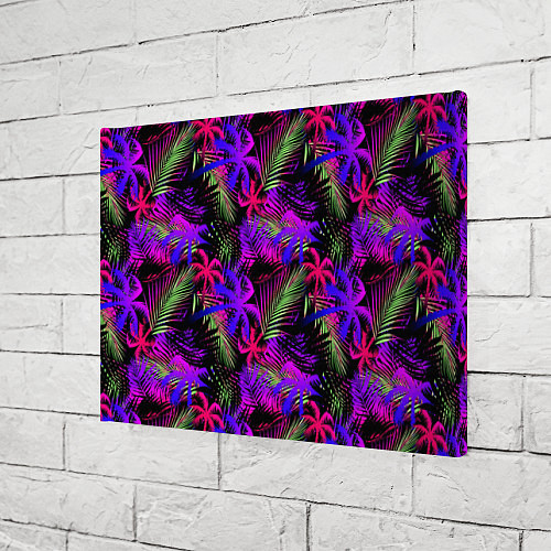 Картина прямоугольная Palm pink purple / 3D-принт – фото 3