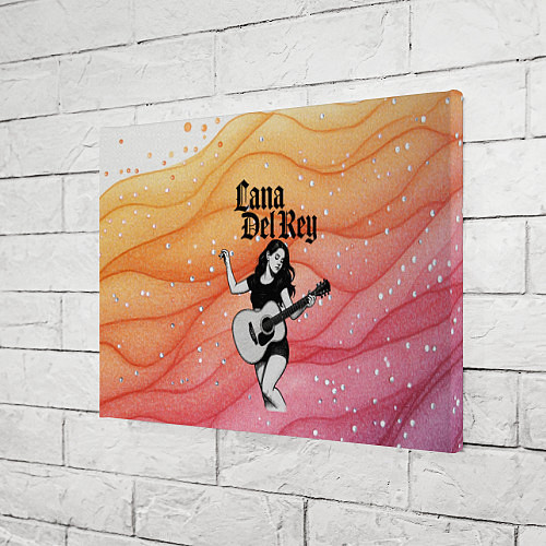 Картина прямоугольная Lana Del Rey в образе гитаристки / 3D-принт – фото 3