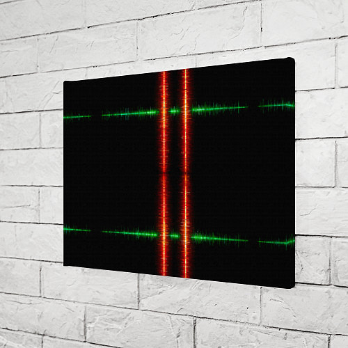 Картина прямоугольная Color black green red lines / 3D-принт – фото 3