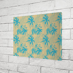 Холст прямоугольный Palm light blue beige, цвет: 3D-принт — фото 2