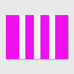 Холст прямоугольный Color white pink line, цвет: 3D-принт — фото 2