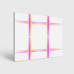Холст прямоугольный Neon white orange pink, цвет: 3D-принт