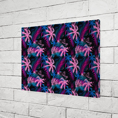 Картина прямоугольная Palm pink blue pink / 3D-принт – фото 3