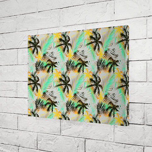Картина прямоугольная Palm black yellow white / 3D-принт – фото 3