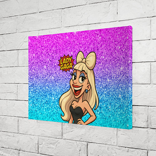 Картина прямоугольная Леди Гага мультяшная / 3D-принт – фото 3