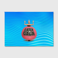 Холст прямоугольный Леди Гага в круглой надувной юбке, цвет: 3D-принт — фото 2