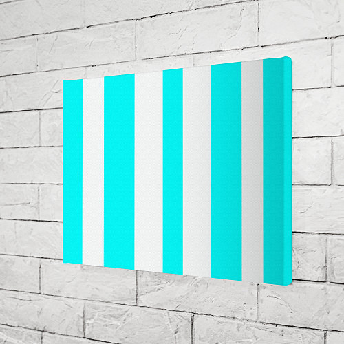 Картина прямоугольная Color light blue white lines / 3D-принт – фото 3