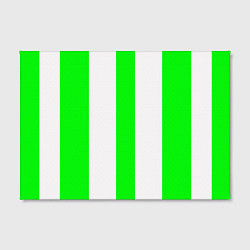 Холст прямоугольный Color light green white lines, цвет: 3D-принт — фото 2