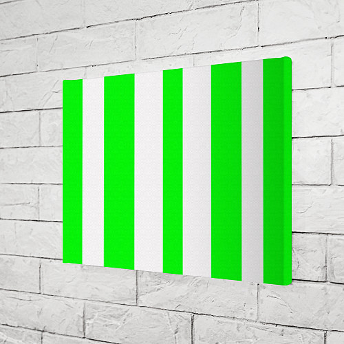 Картина прямоугольная Color light green white lines / 3D-принт – фото 3
