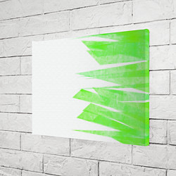 Холст прямоугольный Color white light green stripes, цвет: 3D-принт — фото 2