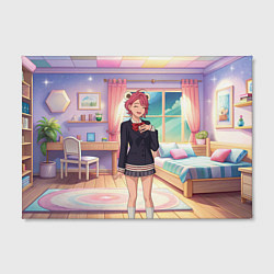 Холст прямоугольный Дандадан Сиратори Айра смущается, цвет: 3D-принт — фото 2