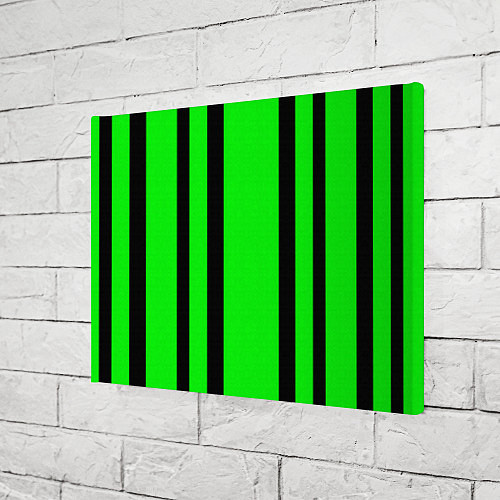Картина прямоугольная Color black and green stripes / 3D-принт – фото 3