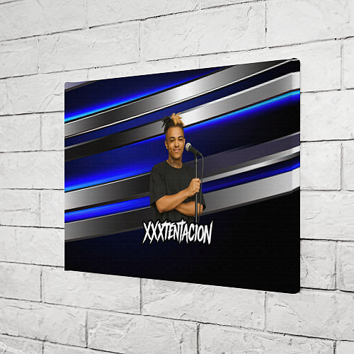 Картина прямоугольная XXXTentacion с микрофоном довольный / 3D-принт – фото 3