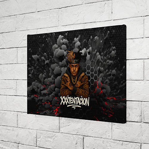 Картина прямоугольная XXXTentacion со скрещенными руками / 3D-принт – фото 3