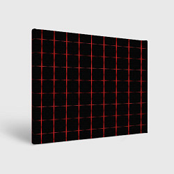 Холст прямоугольный Color black red crosses, цвет: 3D-принт