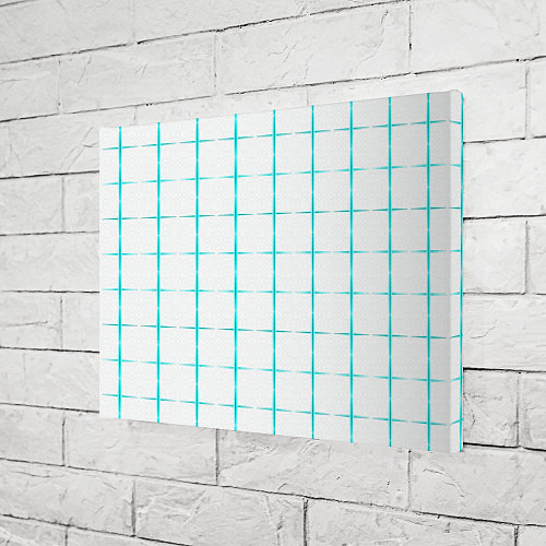 Картина прямоугольная Color white light blue crosses / 3D-принт – фото 3