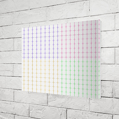 Картина прямоугольная Color white multicolored stripes / 3D-принт – фото 3