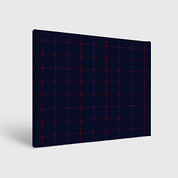 Холст прямоугольный Color dark blue red crosses, цвет: 3D-принт