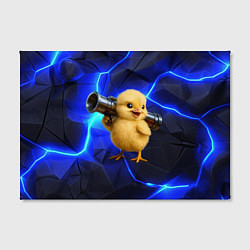 Холст прямоугольный Цыпленок с базукой, цвет: 3D-принт — фото 2