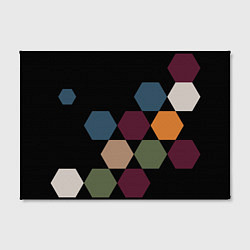 Холст прямоугольный Honeycombs autumn colors, цвет: 3D-принт — фото 2