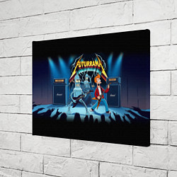 Холст прямоугольный Rock group Futurama - ai art fantasy, цвет: 3D-принт — фото 2