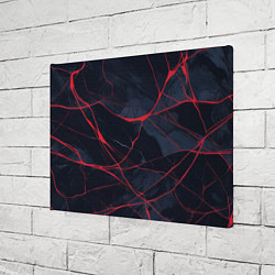 Холст прямоугольный Мраморные узоры из переплетений красных линий, цвет: 3D-принт — фото 2