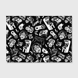 Холст прямоугольный Retro gamer pattern, цвет: 3D-принт — фото 2