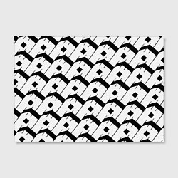 Холст прямоугольный Три буквы: чёрные, цвет: 3D-принт — фото 2