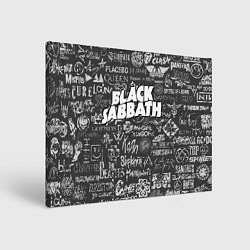 Холст прямоугольный Black Sabbath pattern, цвет: 3D-принт