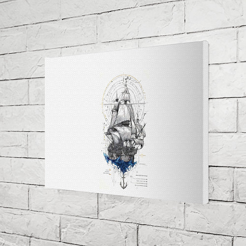 Картина прямоугольная Корабль - иллюстрация / 3D-принт – фото 3