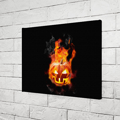 Картина прямоугольная Горящая тыква джек / 3D-принт – фото 3