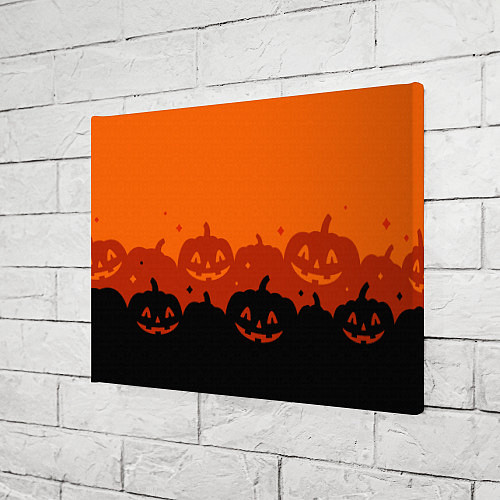 Картина прямоугольная Хэллоуин счастливые тыквы / 3D-принт – фото 3