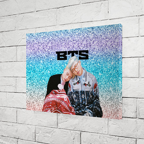 Картина прямоугольная BTS блестящий градиент / 3D-принт – фото 3