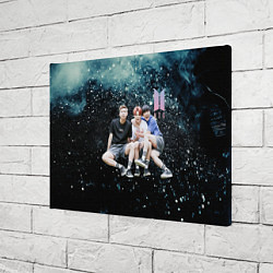 Холст прямоугольный BTS черный блестящий фон, цвет: 3D-принт — фото 2