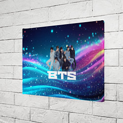 Холст прямоугольный BTS волнистый фон с блестками, цвет: 3D-принт — фото 2