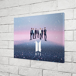 Холст прямоугольный BTS нежный блестящий фон, цвет: 3D-принт — фото 2