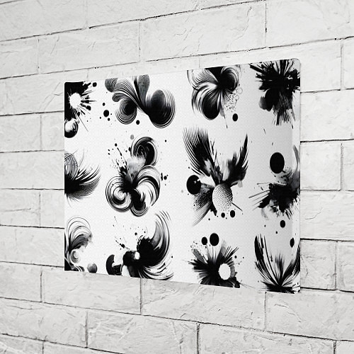 Картина прямоугольная Чёрно-белая абстракция нейроарт / 3D-принт – фото 3