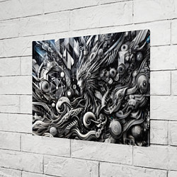 Холст прямоугольный Abstraction cyber pattern - ai art fantasy, цвет: 3D-принт — фото 2