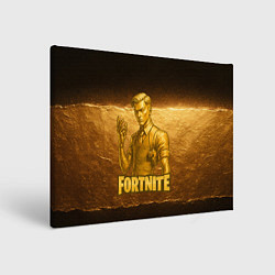 Холст прямоугольный Fortnite золотой Мидас, цвет: 3D-принт
