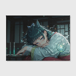 Холст прямоугольный Маомао с кошачьими ушками, цвет: 3D-принт — фото 2