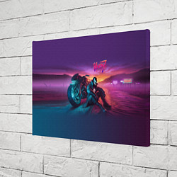 Холст прямоугольный Venom near his motorcycle - ai art fantasy, цвет: 3D-принт — фото 2