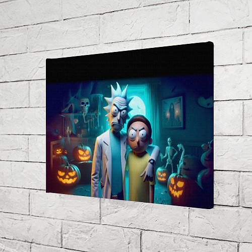 Картина прямоугольная Rick with Morty - halloween night / 3D-принт – фото 3